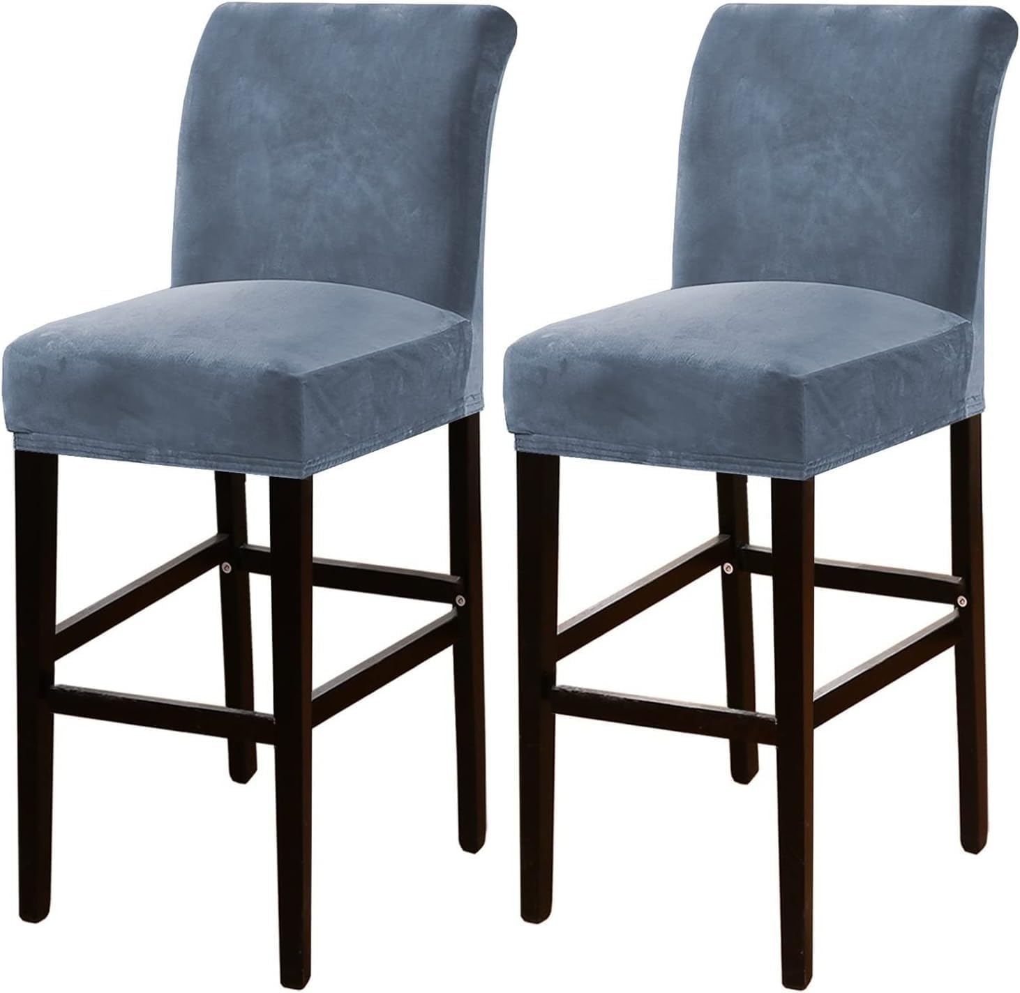 Stretch Bar Stool Chair Cover 2 Pack Easy Fitted Removable Washable for Dining Room Hotel Bar Banquet Wedding Party (E 4PCS)