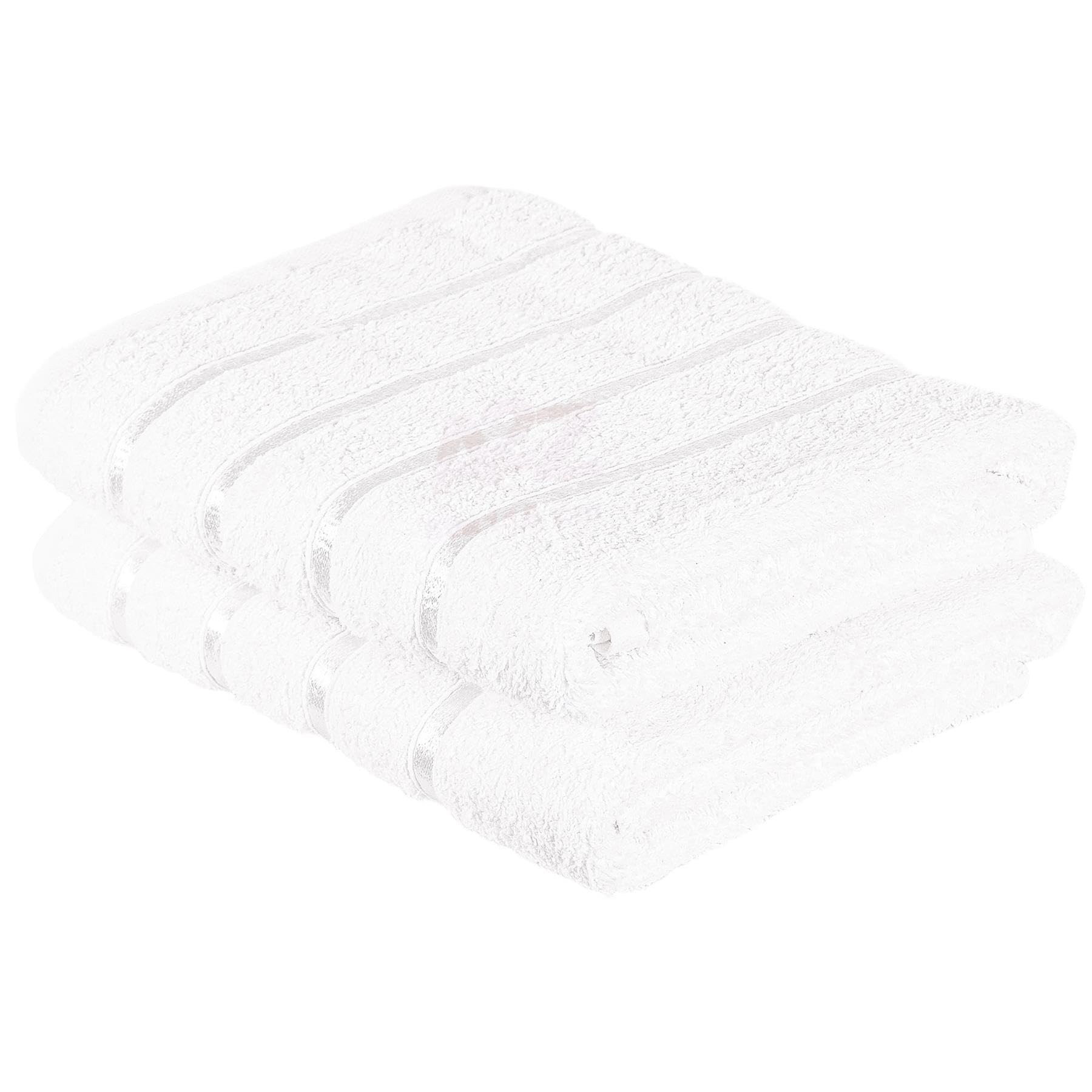 A2z White Luxurious 100% Cotton Color Towels 500 Gsm Soft Absorbent Set Of Bath Towel (66X118 Cm) Size 2