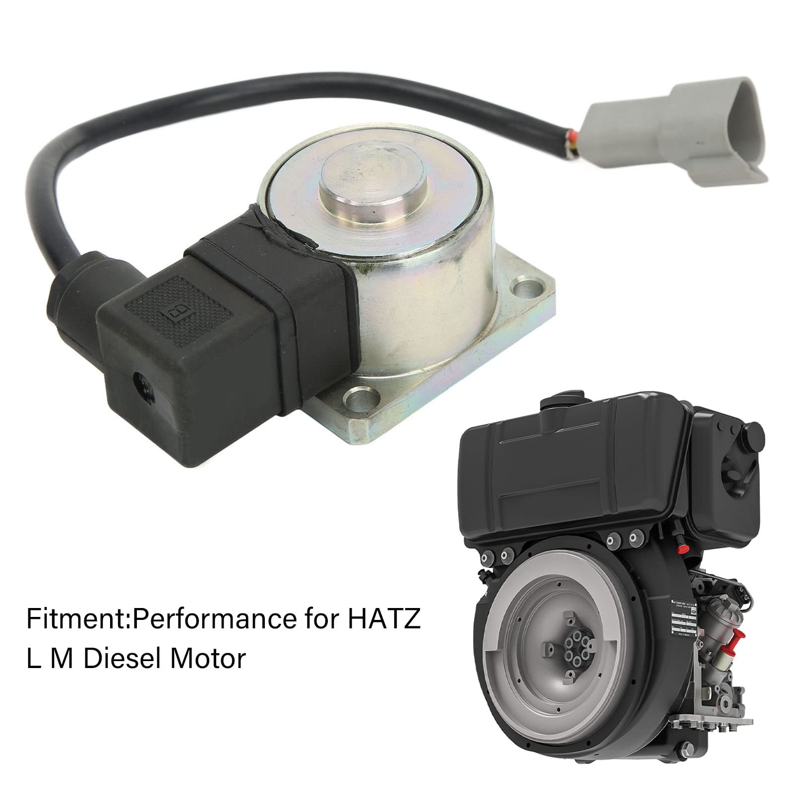 Valvola Elettromagnetica di Arresto 12V - Compatibile con HATZ L M Motor, Alta Performance e Resistente