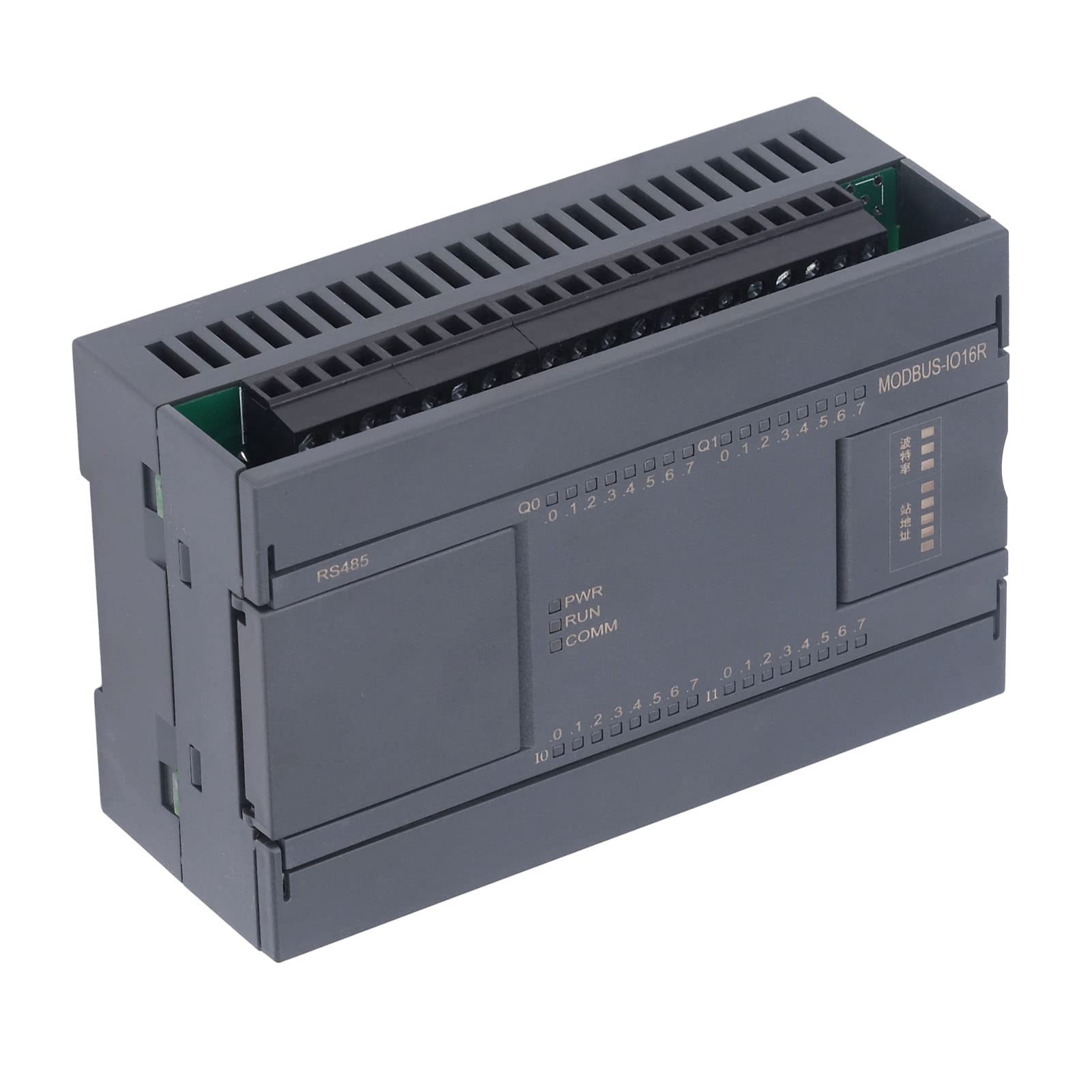 Cocoarm Przemysłowa Płytka Kontrolna PLC, ABS PCB Sterownik PLC DC24V, 16 wejść Transoptorowych 16 wyjść Przekaźnikowych RTU, do Kontroli Pozyskiwania Sygnału Przez Urządzenia Przemysłowe