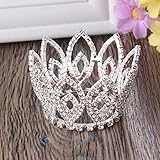 Stuffwholesale Girl Bun Tiara Crystal Rhinestone Mini Crown Party Pageant Headwear
