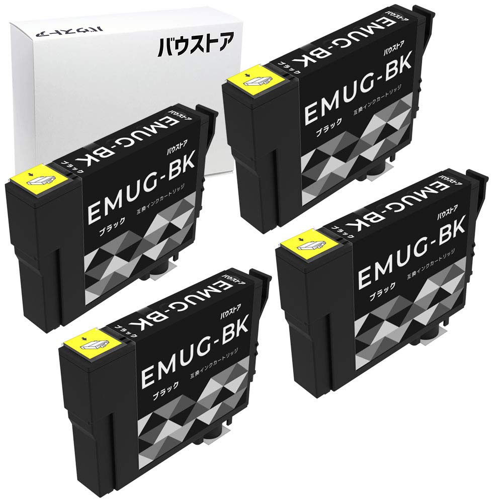 EPSON純正　インクカートリッジ　マグカップ　ブラック　MUG-BK　4個 エプソン MUG-BK ブラック 互換インク 黒4個セット EPSON