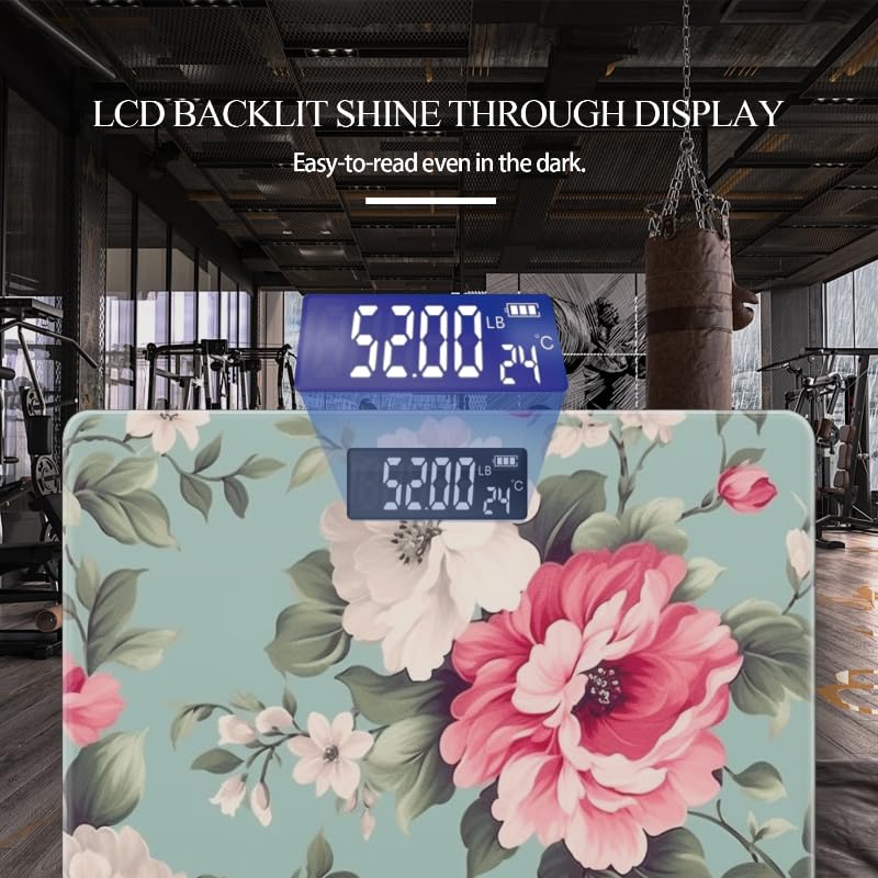 Miniatura 3 de Báscula digital para peso corporal, báscula de peso de baño de alta precisión, 400 libras con pantalla retroiluminada, báscula personalizada para el