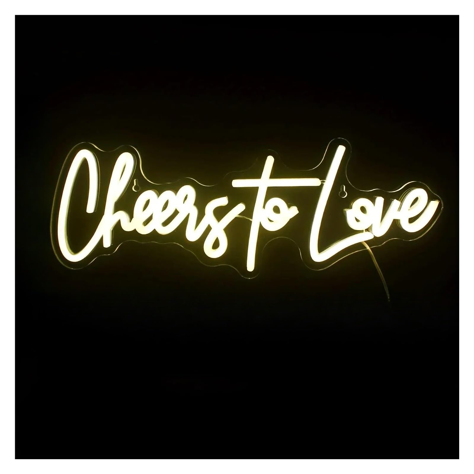 SHOUXI Sign Lamp Cheers to Love Neon Sign USB Powered Lights for Wall Decor Party Wedding, Engagement Decorative Lamps 42cmх15cm