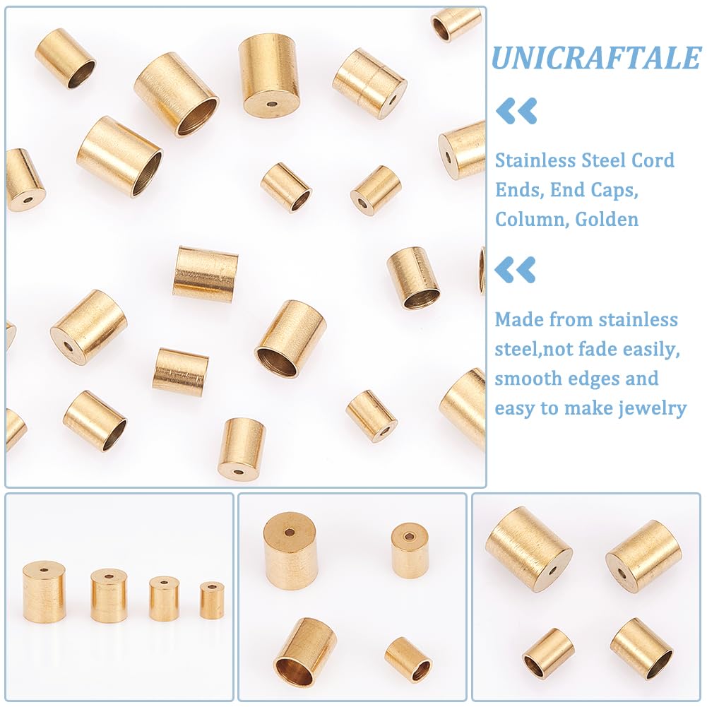Embouts De Cordon En Acier Inoxydable - Lot De 24 - 4 Tailles (3/4/5/6mm)