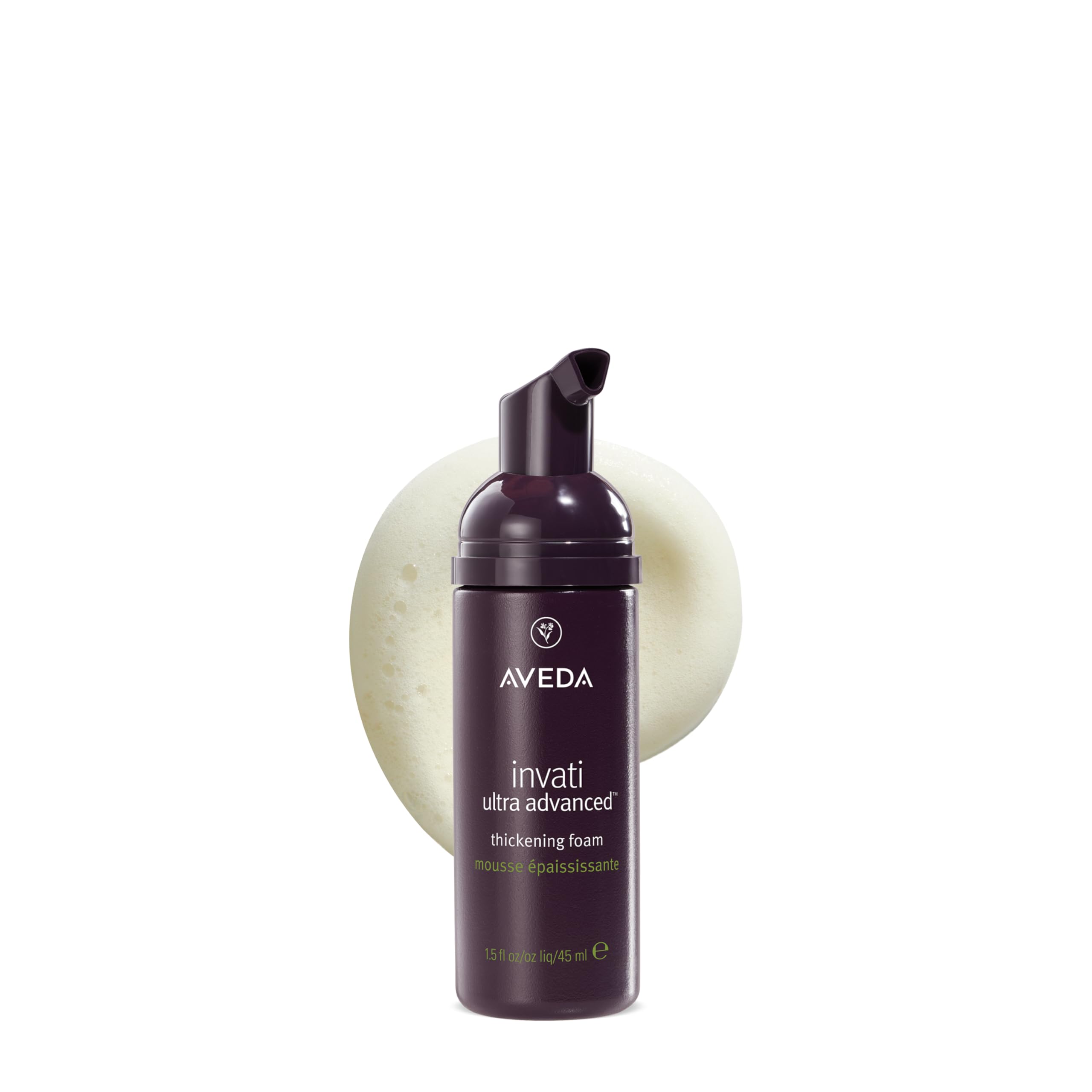 Aveda Invati Ultra Advanced Thickening Foam | Hair Styling Mousse for Thin & Thinning Hair | Instantly Thickens | Flexible Hold | 97% Naturally Derived*, 45ml