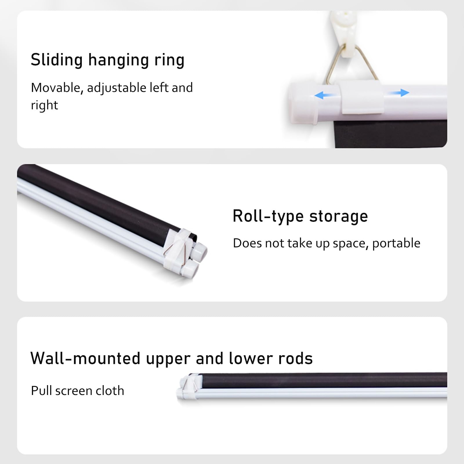 Telo Proiettore 30-72 Pollici, Telo Da Proiezione Interno Esterno, Home Theater Cinema Full HD 3D 4K, Schermo for Proiettore, 16: 9/4:3 HD Schermo Di Proiezione Pieghevole Portatile Lavabile(4:3,50")