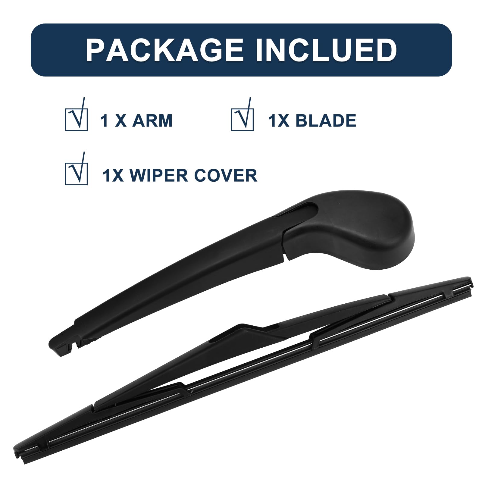 Tergicristallo posteriore, set di spazzole tergicristallo, Braccio tergicristallo posteriore compatibile con Ford Focus MK3 2011-2018/ Focus 2006-2010 (Fits Ford Focus MK3 Hatchback)