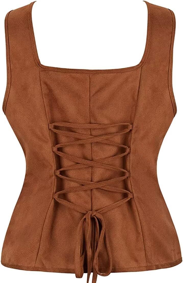 Renaissance Costume Women Set Pirate Vest Shirt Medieval Chemise Dress Peasant Tops Lrish Dress