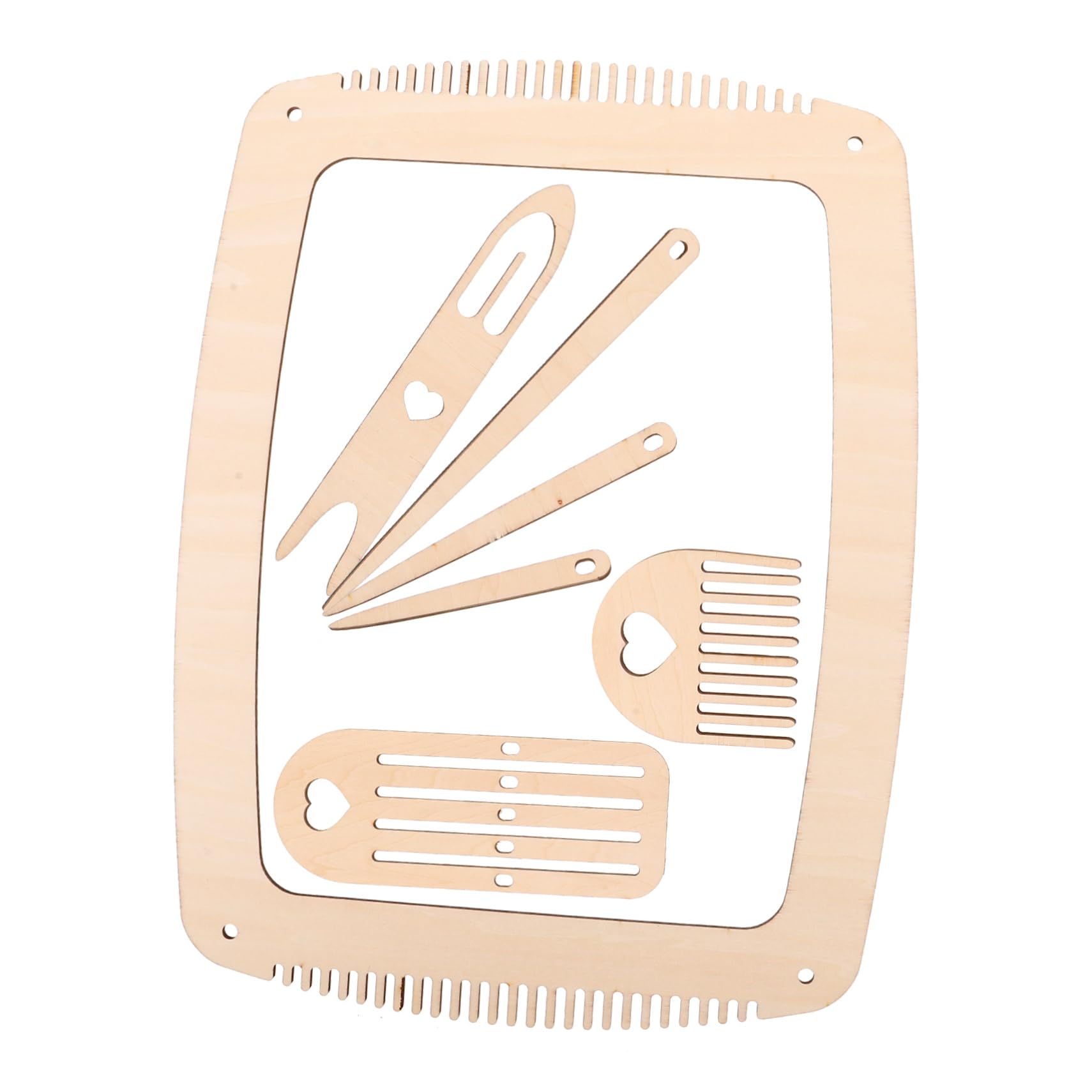 HOMSFOU 2 Juegos Kit de Tejer de Madera Manualidades Diy de Herramientas Telar Principiantes y Ligero y Portátil Bufandas Sombreros y Suéteres