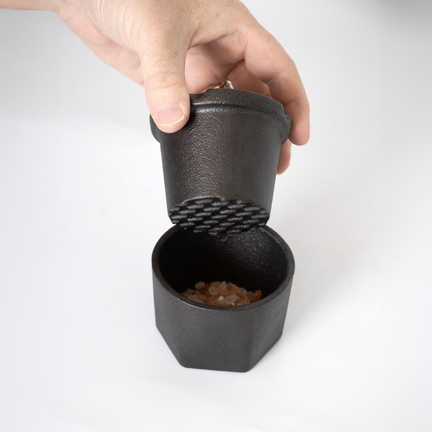 Lehman's Cast Iron Spice Grinder 3-Piece Set, Heavy Duty Manual Spice Mill for Fresh Herbs Salt Pepper and More, Durable Easy-to-Use Kitchen Tool