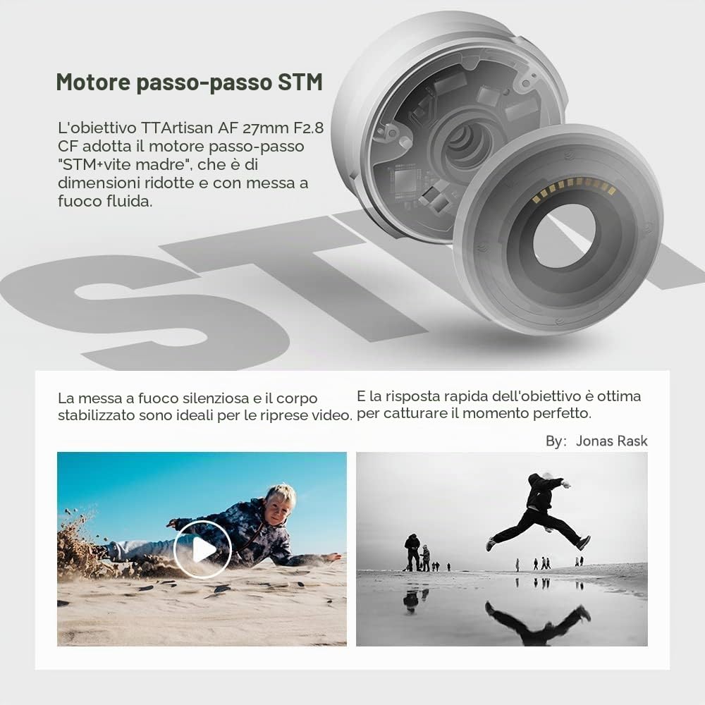 TTARTISAN AF 27mm F2.8 Obiettivo per Fujifilm, Auto Focus Design Leggero Obiettivo Compatibile con Fuji X-Mount Fotocamere XS10 X-A5 X-A7 X-M1 X-M2 X-E4 X-T1 X-T10 X-T2(Argento)