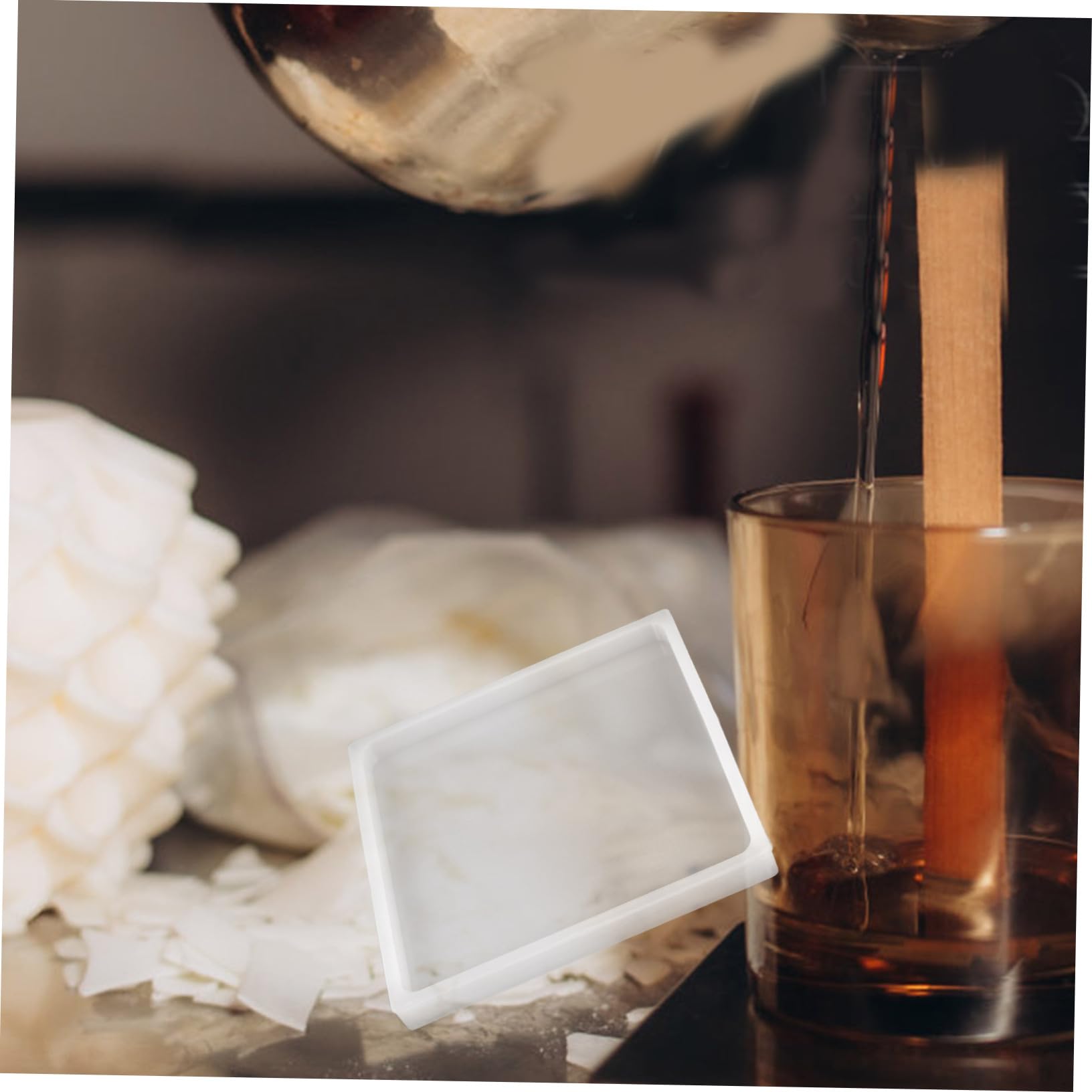 HOMSFOU 5 Sätze Harz Coaster Formen Cup Coaster Handwerk Untersetzer Formen Cup-pad-form Epoxy Coasters Formen Silikonformen Zum Basteln Untersetzerform Tassenform Kieselgel 4 Stücke * 5