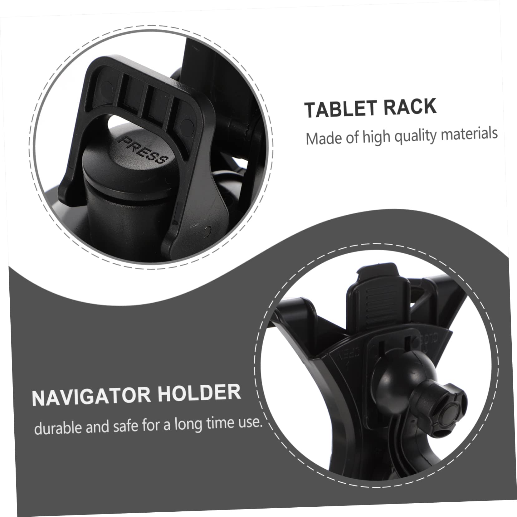 LALAFINA 1pezzi Supporto per Tablet da Supporto per Computer Portatile da Auto Navigazione Design Curato Materiale di Qualità Superiore Facile Installazione Rotazione Gradi Antiscivolo