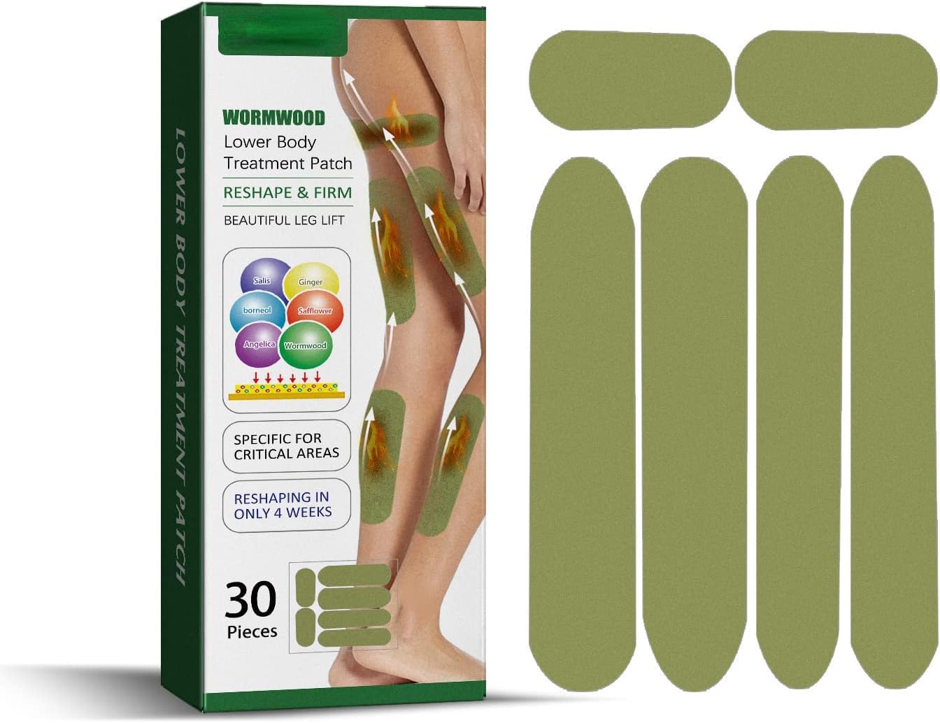 Yameem يميمSlimming Leg Patch,Wormwood Patches Herbal Patch - Wormwood Lower Body Patch, Body Shaper Chinese Herbal Patch, Breaks Down Cellulite For Better Body Men and Women