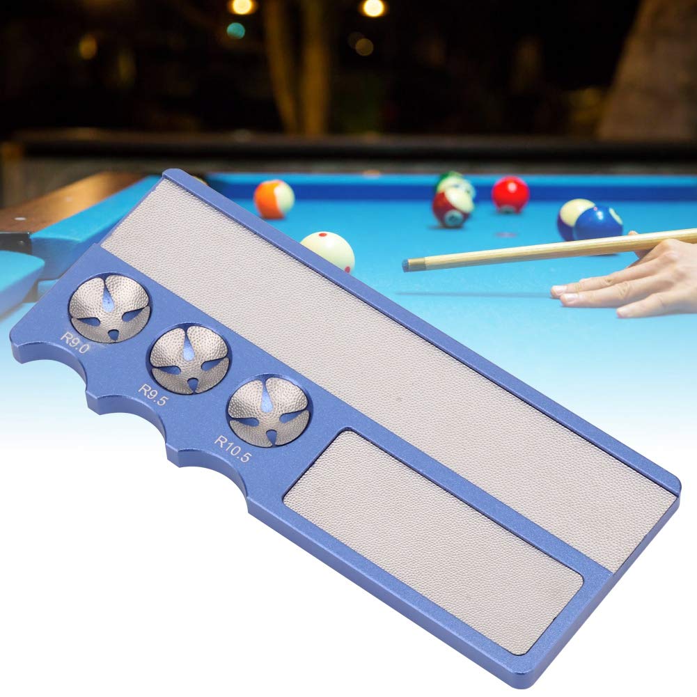 SPYMINNPOO 2 Colors Billiards Cues Tip Repair,Multifunction Snooker Billiard Pool Stick Cues Tip Radian Shaper Grinding Repair Tool for Cues Tip Stick Tool (Blue)