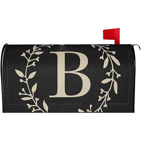 Foruidea Classic Monogram Letter B Mailbox Covers Magnetic Mailbox Wraps Post Letter Box Cover Standard Oversize 21 X 18 Mailwrap Garden Home Decor
