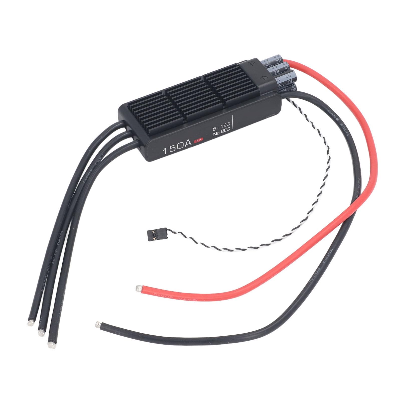 Drfeify 150 A Bürstenloser ESC, Aluminiumlegierung, RC-Drohne, Bürstenloser ESC 5 Bis 12 S, 170 A Spitzengeschwindigkeit, Schnelle Gasannahme, Mehrfachschutz für RC-Flugzeug-Hubschrauber,