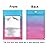 100 Pcs Resealable Mylar Bags, Gradient Color Food Storage Bags, Zip Bag Foil Bags Packaging Pouch for Food Storage, Sample, Small Business (Blue Pink, 3.1 X 4.7 Inch)