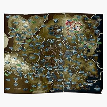 3Dプリント ゼルダの伝説 ブレスオブザワイルド 立体地図 カラー版（受注製作） 3Dプリント ゼルダの伝説 ブレスオブザワイルド 立体地図 カラー