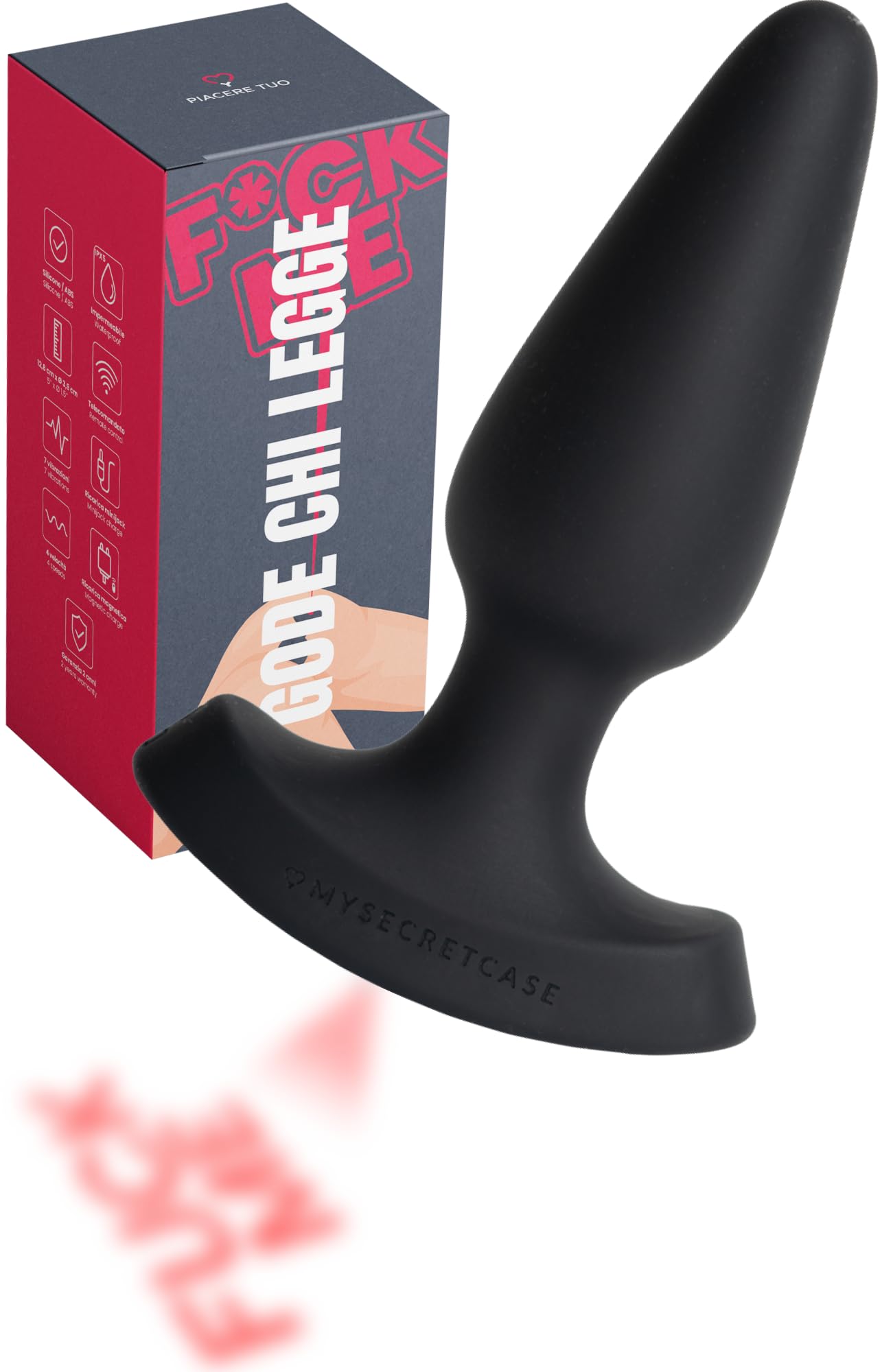 MySecretCase Plug Anales,Con Luz 7 Vibraciòn y 4 Intensidad Plug con Vibración y Control Remoto Vibrador Anal Butt Plug Brinquedos Sexuais Para Casais Juguetes Sexuales Consolador Mujer Consolador Hom