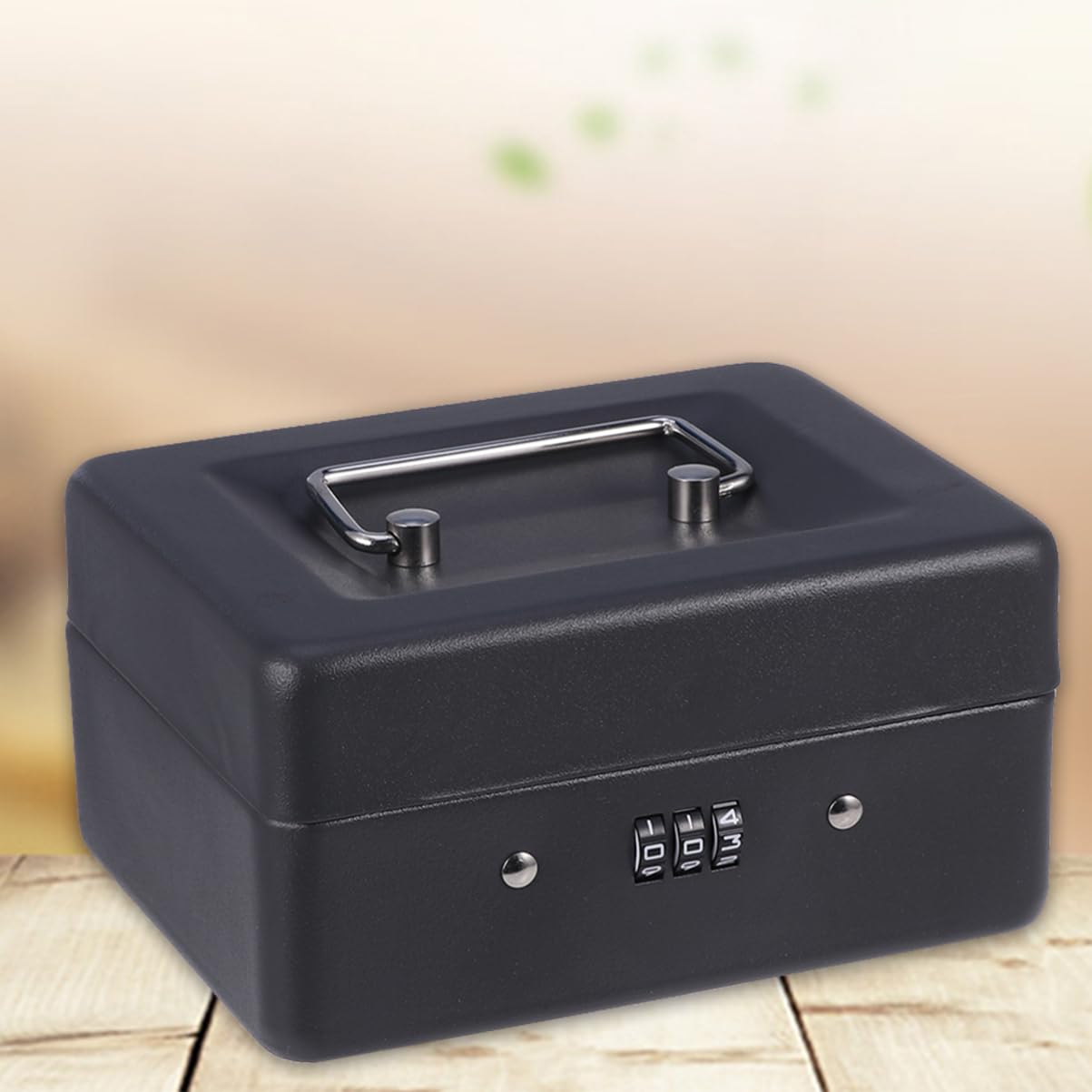 HOMSFOU Caja Caudales Combinacion Caja Con Cerradura De Combinación Cash Box Para Monedas Llaves Cheques
