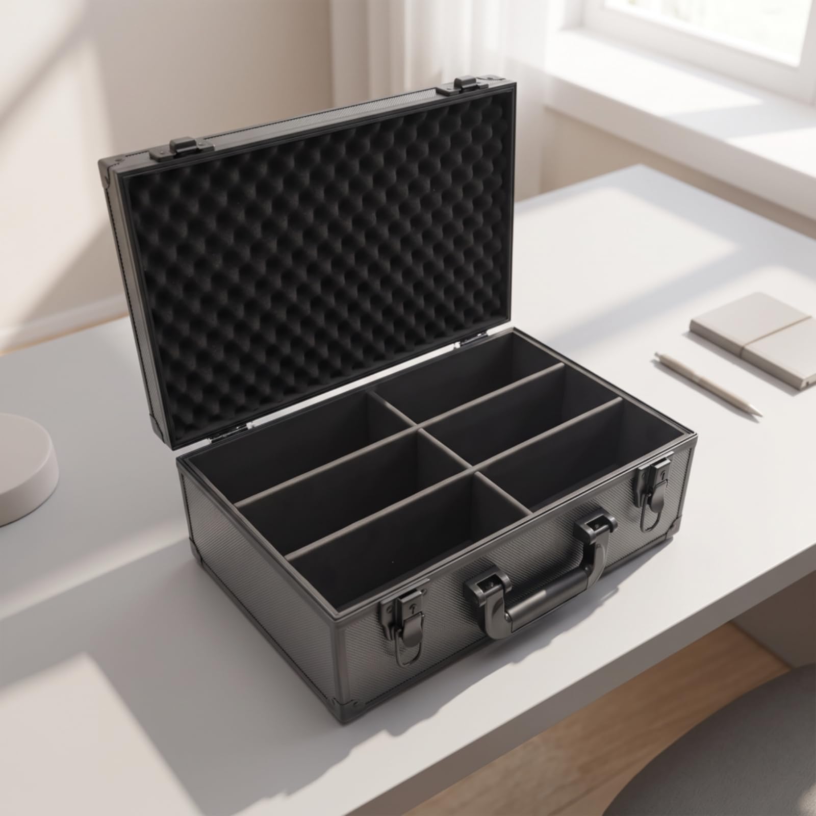 Custodia antiurto portatile, custodia per carte di credito, per viaggi, collezionisti, 2 slot