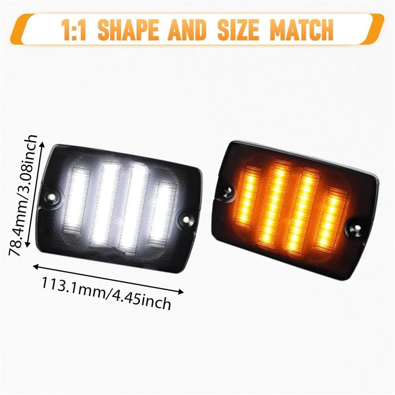 BAYDE Clignotant Pare-chocs Pour Jeep Pour Wrangler SL1-28-YJ YJ 1987-1995 56001378 CH2520111