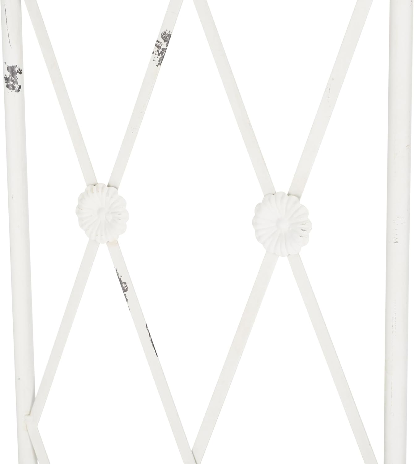 SAFAVIEH Outdoor Collection Atticus Antique White Wrought Iron Lattice Arch Garden Arbor