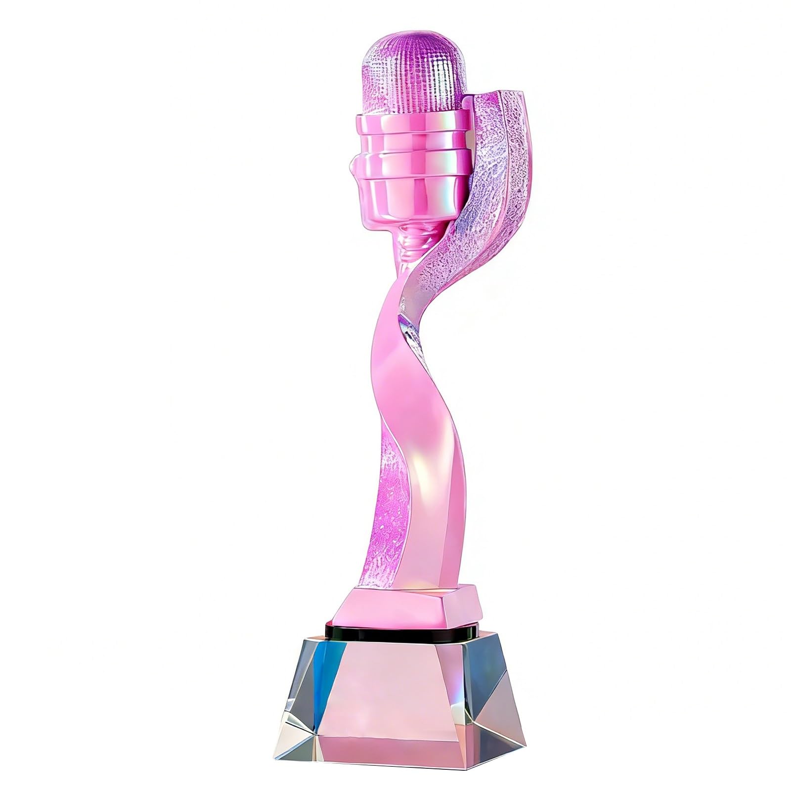 Farbenfrohe Mikrofon-Trophäe – Siegerpokal Für Gesangswettbewerbe, Auszeichnung Für Herausragende Gesangsleistungen, Geschenk Für Musikwettbewerbe