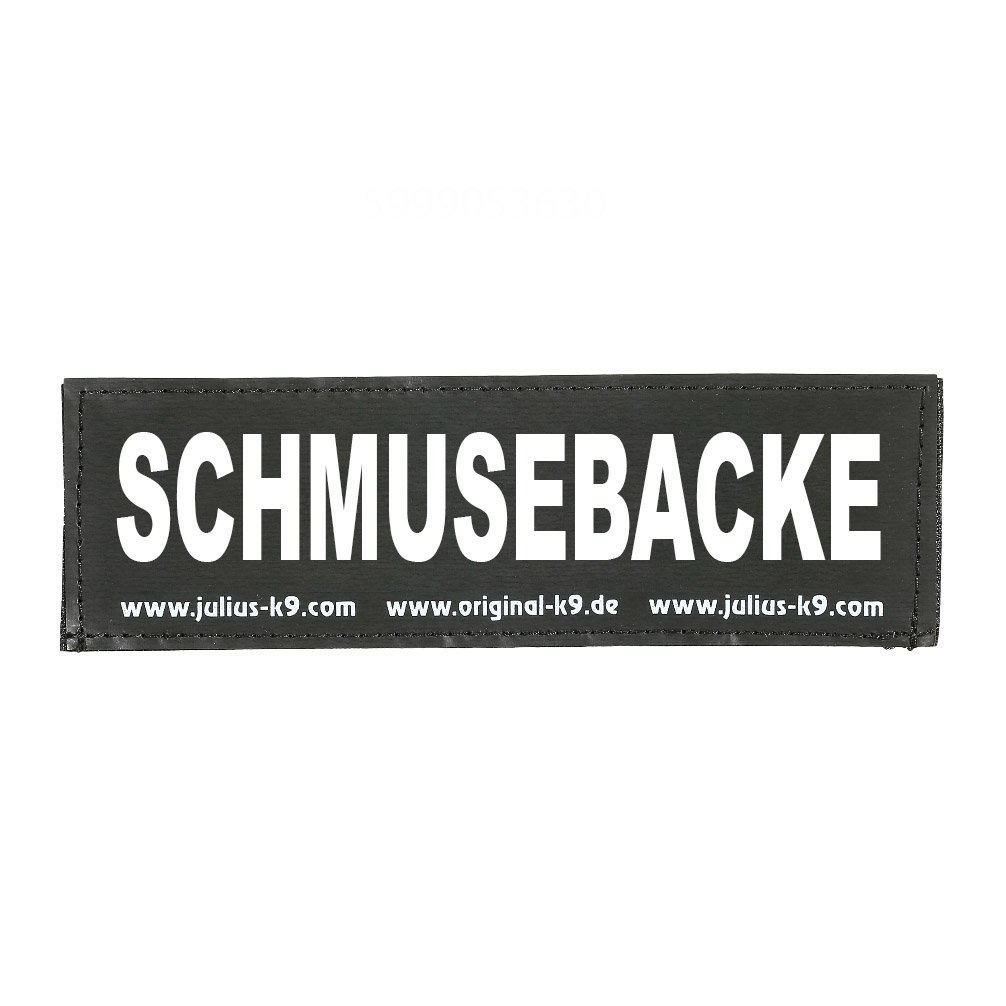 Julius-K9 Interchangeable Hook & Loop Patches, 1 pair, SCHMUSEBACKE, Size: Small, Black — image 1