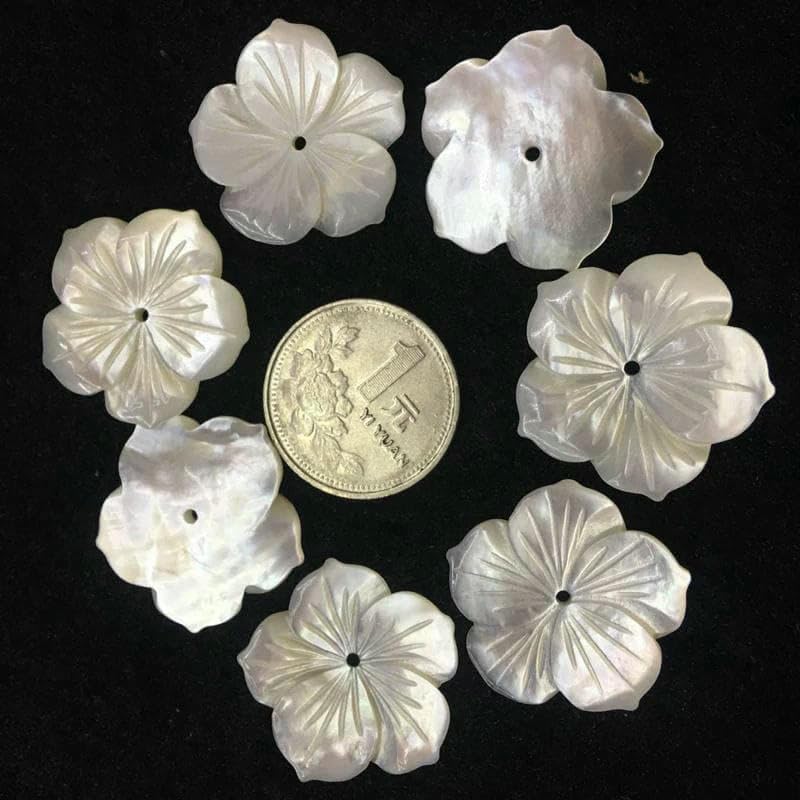 Venta al por mayor de cuentas de concha natural blancas para hacer joyas, manualidades, pulseras, collares, pendientes, accesorios personalizables, 18 mm, 10 unidades