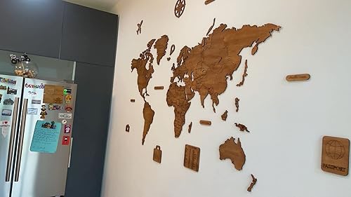 Miniatura 8 de Gift Mexico - Mapa de viaje mundial de madera para decoración de paredes - Decoración para su hogar única y original - Ideas de regalos para los