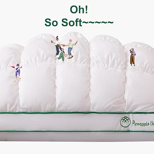 Miniatura 2 de YOUR MOON Almohada de cama de apoyo mullida, tamaño Queen, súper suave relleno alternativo de plumón prémium para dormir, almohadas de cama de