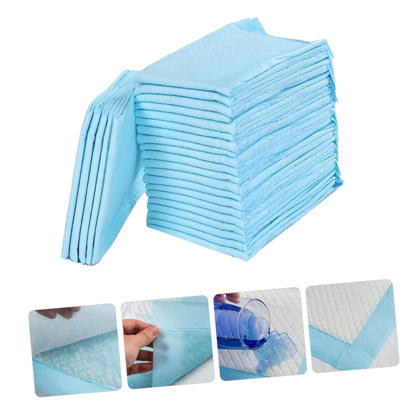 Einweg Wickelunterlagen und Saugfähigem Vliesstoff mit Auslaufsicherem Design 100 Stück für Babys Erwachsene und Ältere Menschen für Zuhause und Unterwegs