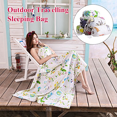 DECDEAL Mochila Viagens ao ar livre saco de dormir forro leve e compacto tecido de algodão saco de d