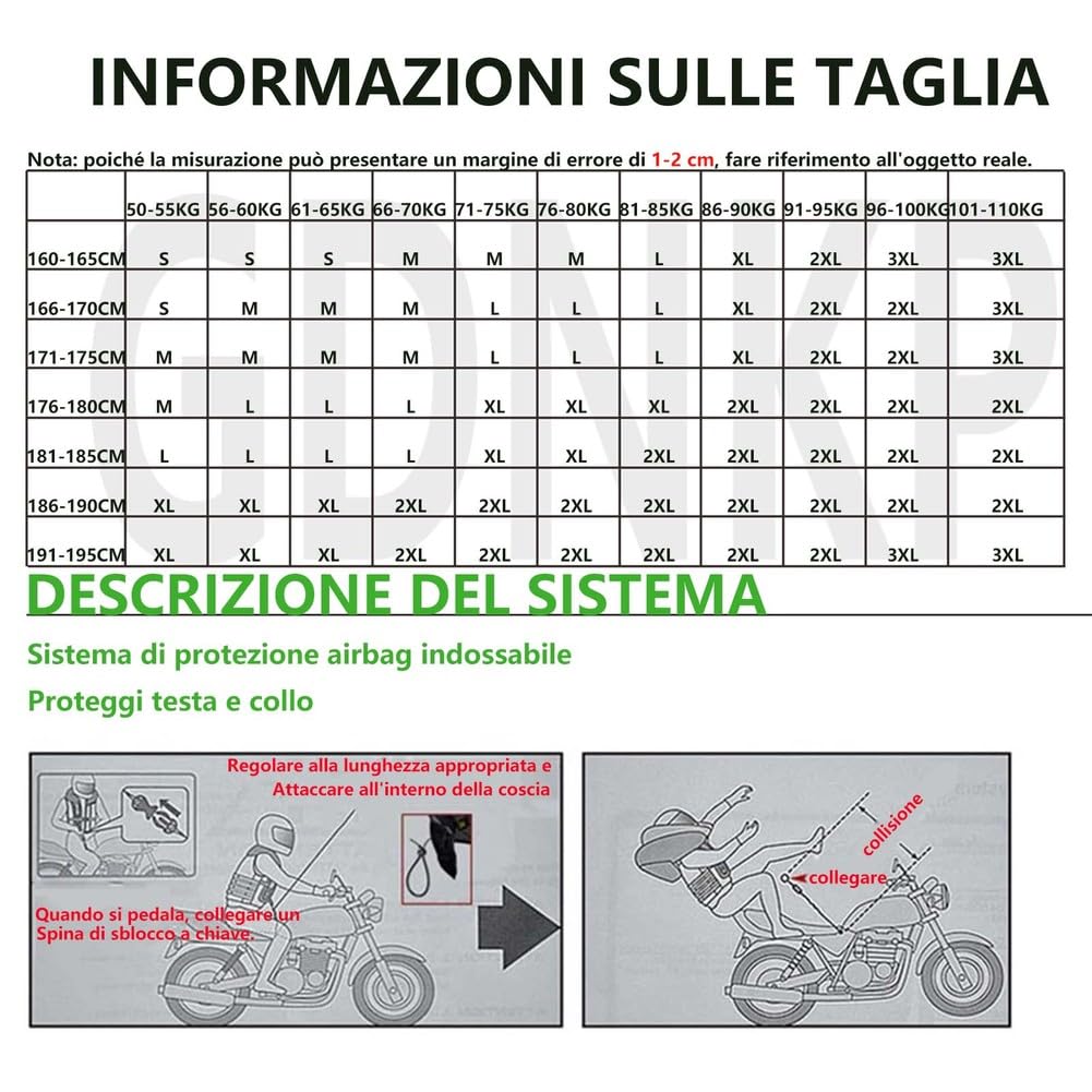Gilet Airbag per Moto Omologato, Abbigliamento Protettivo da Uomo E da Donna per Moto con Gilet Ventilato Riflettente di Notte Protezione Anticaduta per La Guida in Motocross