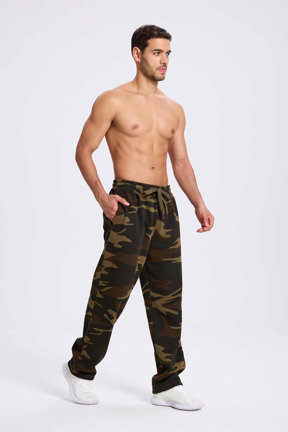 TanBridge Men's Athletic Open Bottom Relaxed Fit Sweatpants, Jogging and Daily Wear Sweatpants with Pocket - Image 5