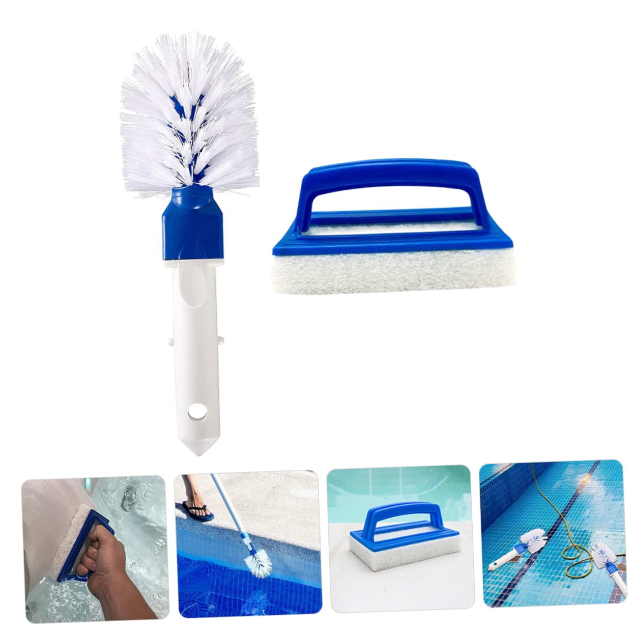 SUPVOX 2piezas Cepillo De Limpieza para Piscina De Herramienta Práctica para Eliminar Manchas y Cepillo De Esponja para Mantener Piscina