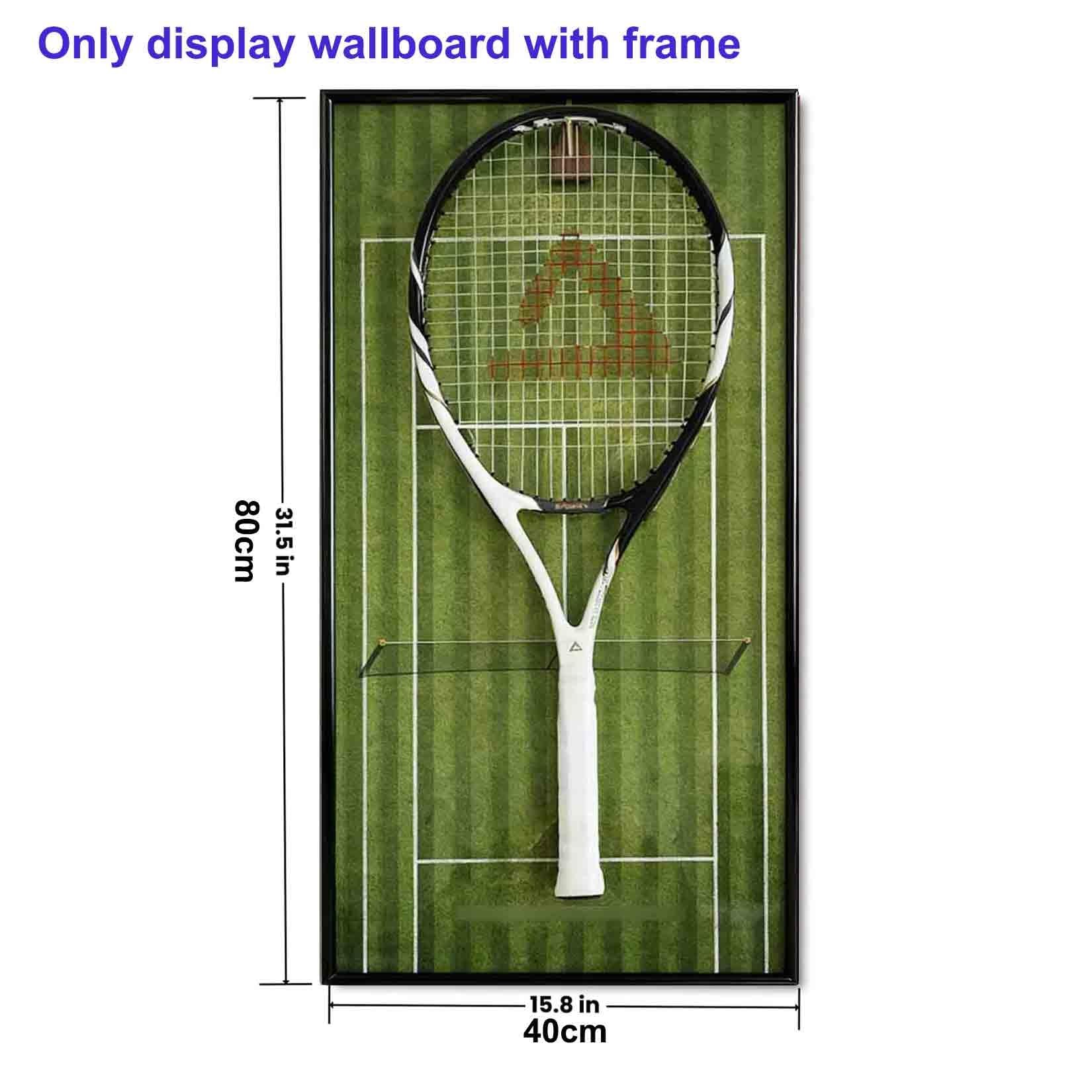 Pandahat Wandmontierter Tennis-Rack Für Tennis Fans und Spieler Tennisball und Schläger Bilder Wandhalterung für Tennisschläger(A)