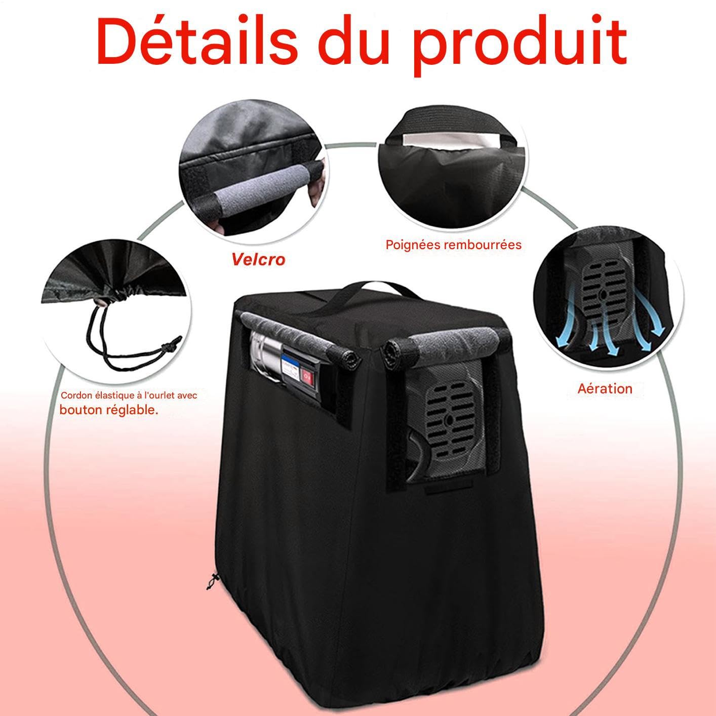 Housse De Protection Pour Pompe À Eau D'Extérieur - Protecteur Imperméable Pour Usage Intensif - Housse De Protection Pour Pompe À Eau Avec Poignée 74 X 48 Cm,Pour La Maison L Extérieur Le Jardin L Ar
