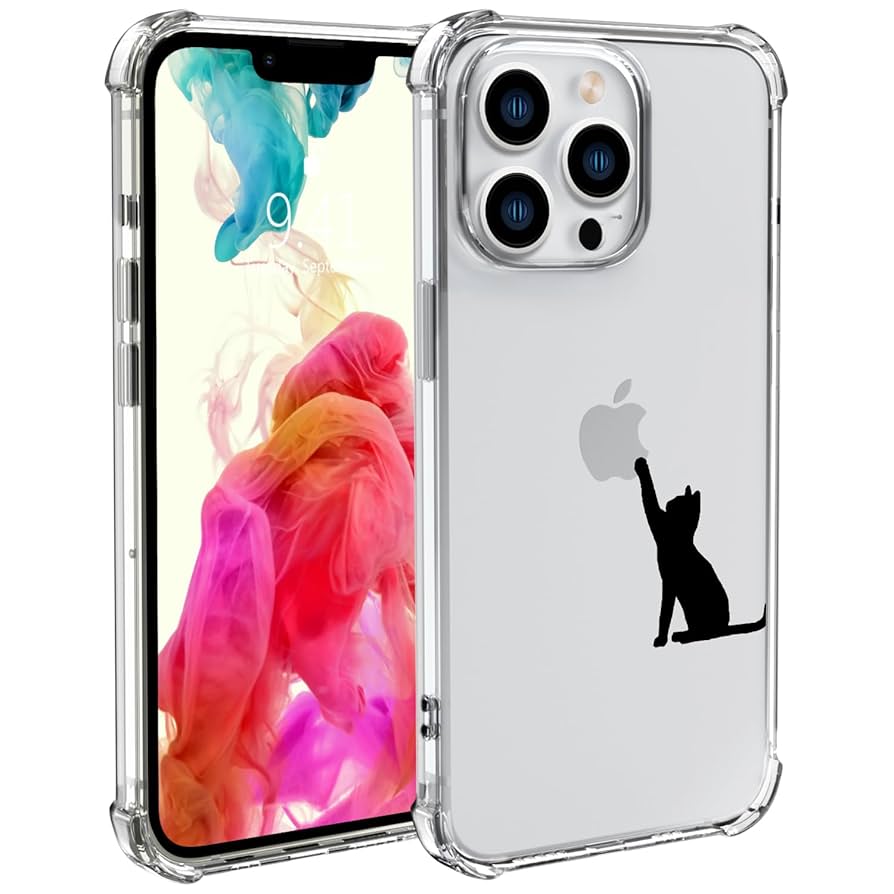 Wihytec Black Cat Phone Case for iPhone 14 PRO MAX Cat Case