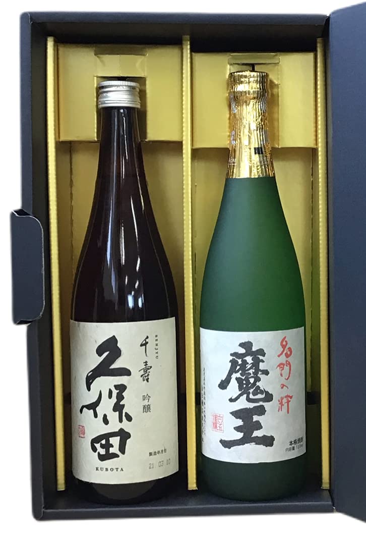 新品未開封　2本セット　千寿久保田の秋あがり(日本酒)　別撰大魔王(焼酎)　箱入 Amazon.co.jp: 久保田 千寿 ・魔王 720ml 飲み比べ 2本セット [還暦