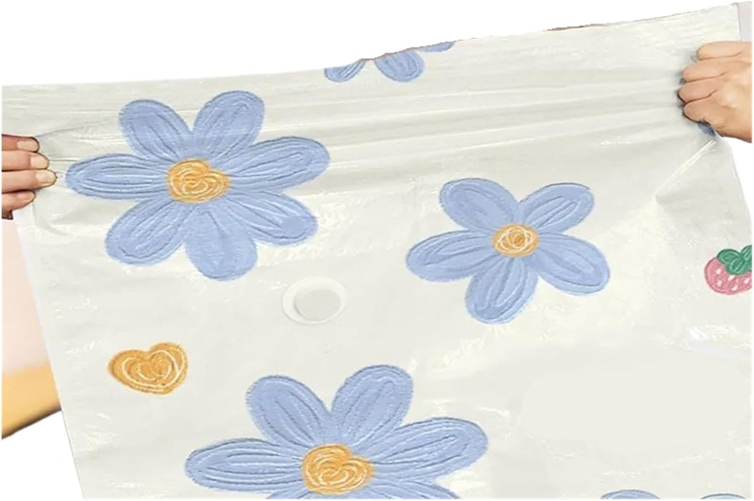 vacuum seal bags, 1個 花柄真空圧縮収納バッグ 衣類、毛布、シャツ、家庭用省スペースオーガナイザー用密封移動バッグ