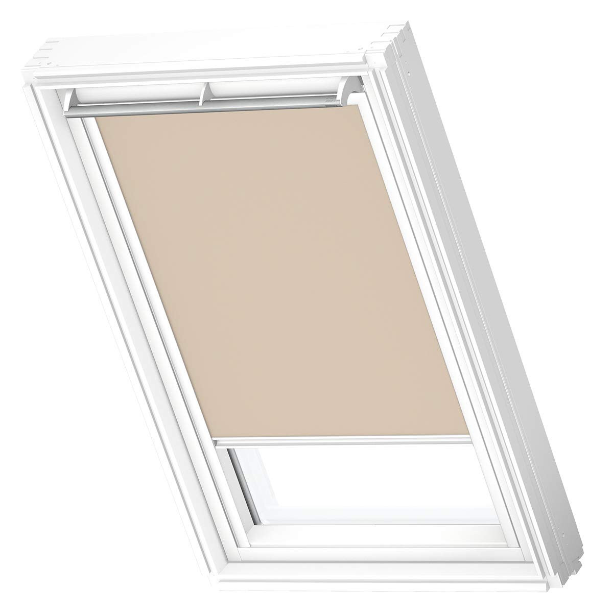 VELUX Original Roof Window Blackout Blind for UK04, Sand, with White Guide Rail