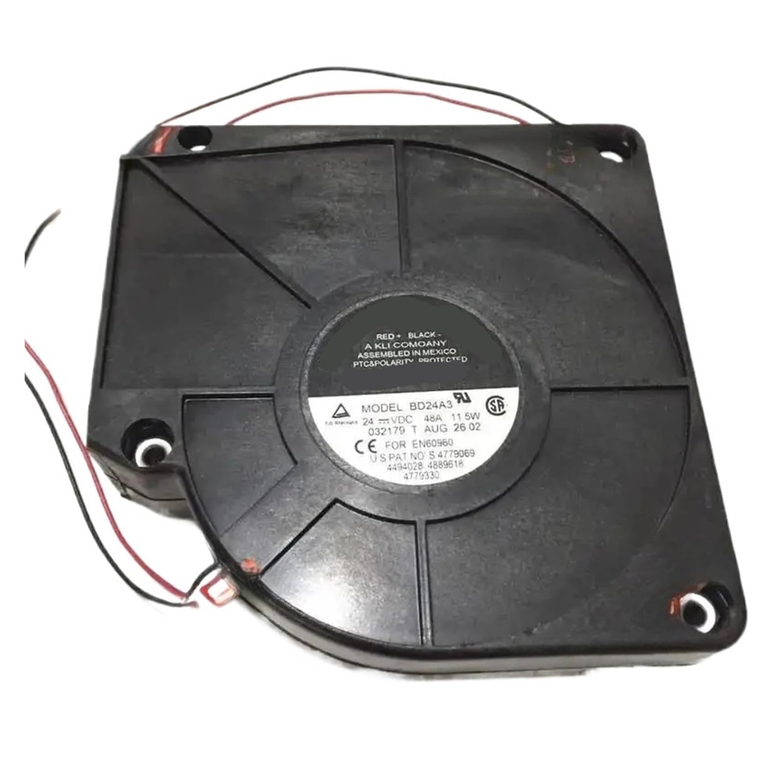 Ventilateur de refroidissement DC 24V 0.48A 120x120x32 mm à 2 fils BD24A3