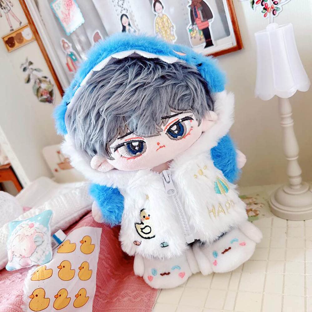 Vêtement Costume De Requin Bleu Pour Poupée/peluche De 17 Cm - Accessoire Déguisement Mignon, Cadeau Créatif