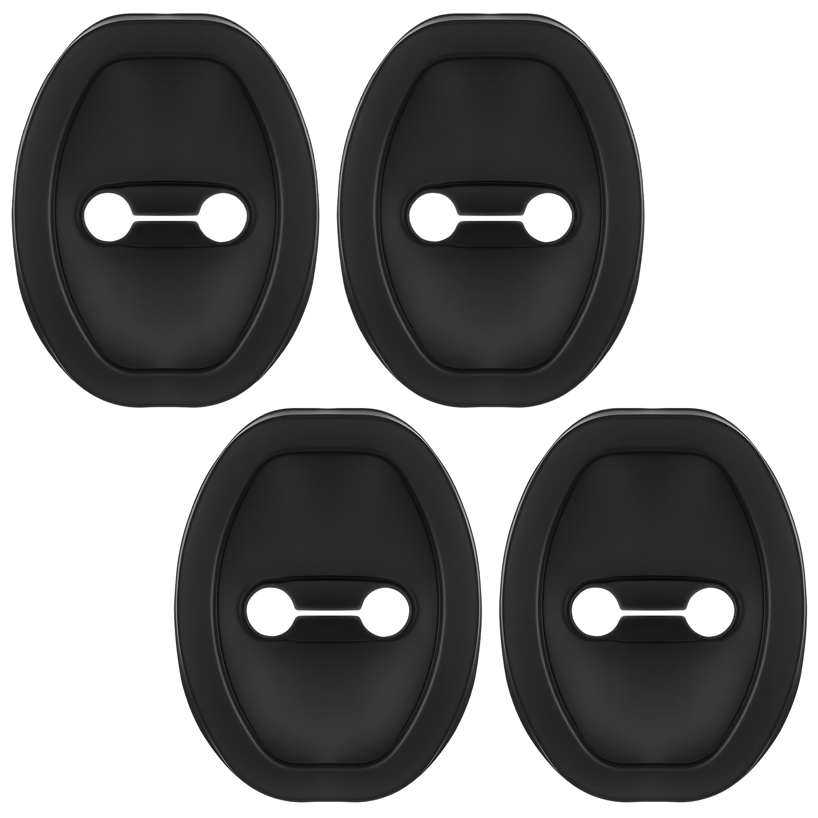 4 Pcs Car Door Latch Guard Cover Door Lock Strike Protector Car Silicone Doors Latch Lock Protective Cover