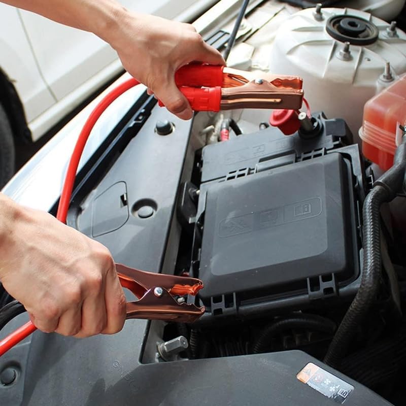 Image of 1000 AMP Car Battery Charger and Jump Starter Kit with Heavy Duty Booster Cables and Alligator Clips, Emergency Auto Jumper Wires for Car, Truck, and SUV Battery Charging