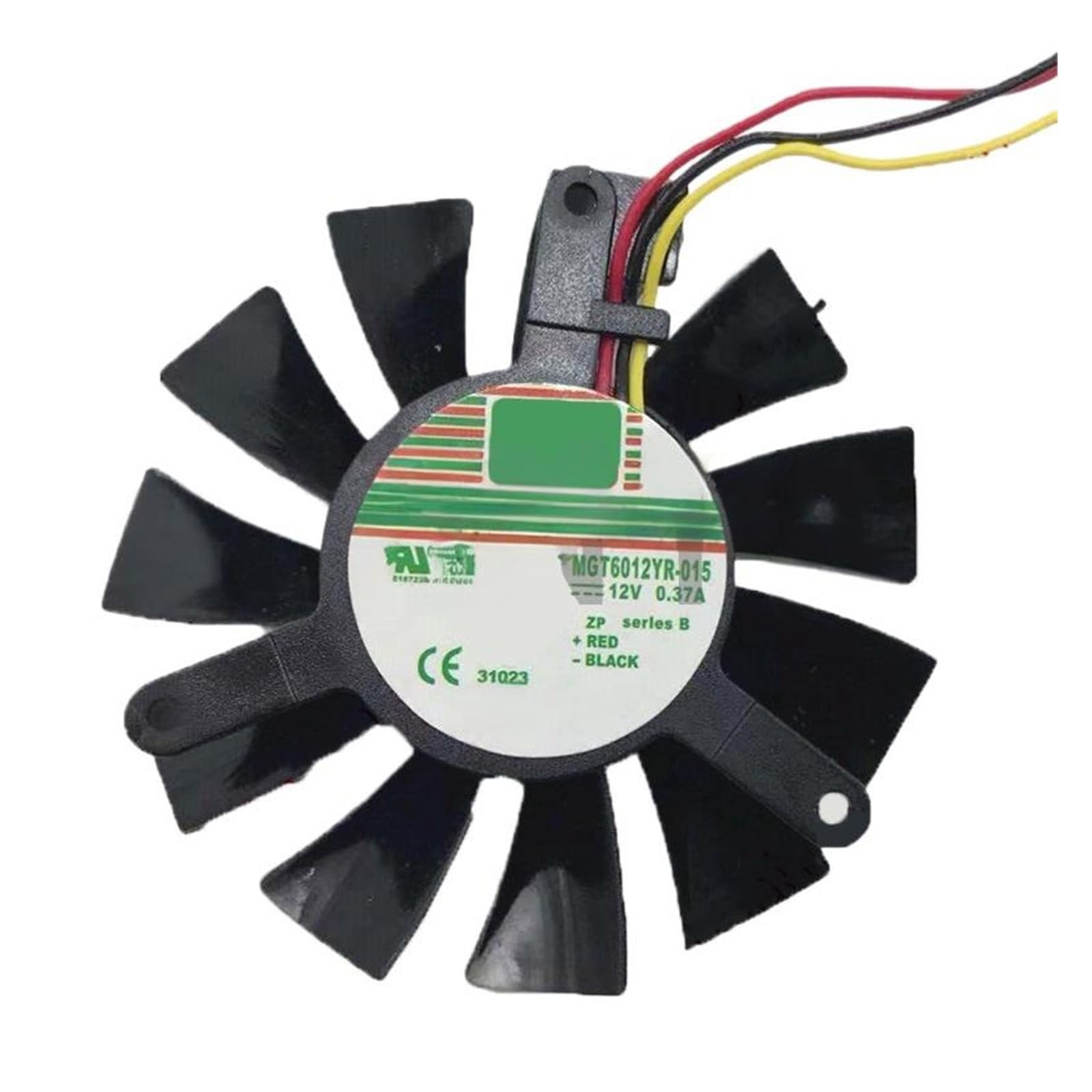 GJEXXPTST MGT6012YR-015 60X60X10MM DC 12V 0.37A Fan